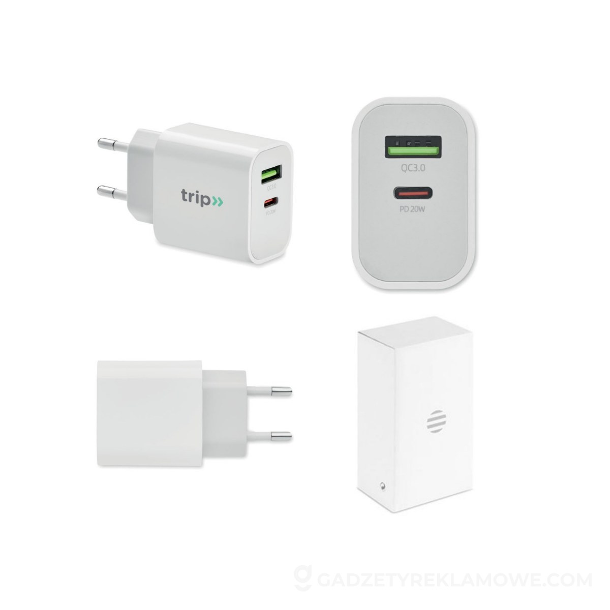 Ładowarka USB 18W 2 porty PORT - biała