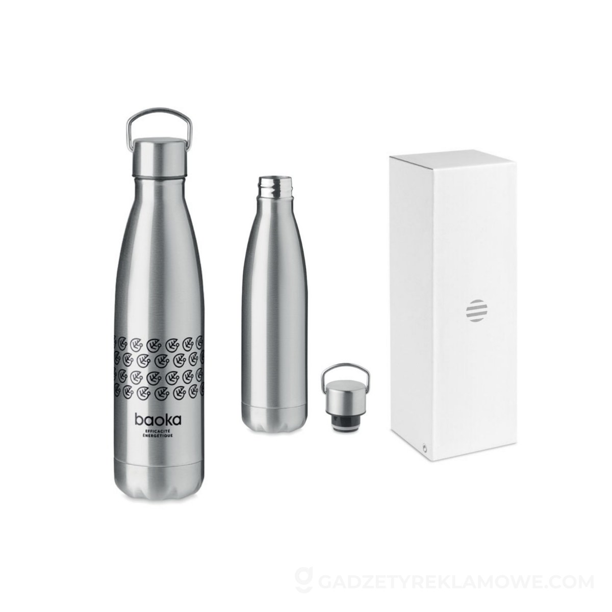 Butelka dwuścienna 500ml ARCTIC - srebrna