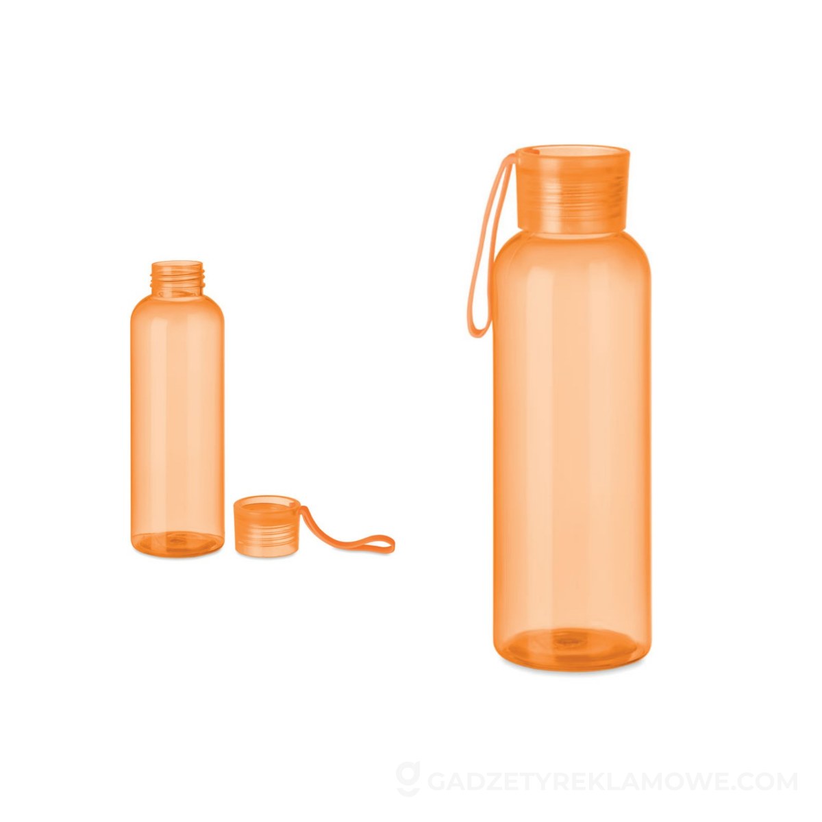 Butelka z Tritanu 500 ml INDI - przezroczysta pomarańczowa