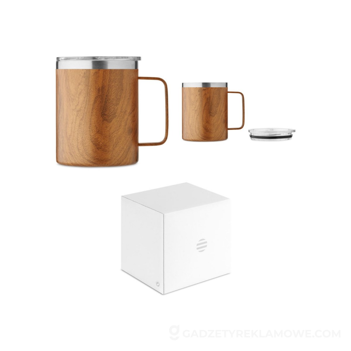 Gadżety reklamowe Rawicz 10 Kubek z podwójną ścianką 300ml NAMIB MUG - brązowy