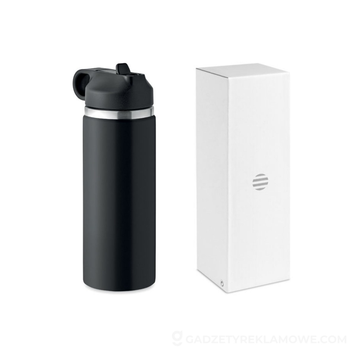 Butelka Ivalo z podwójną ścianką 500 ml - czarna