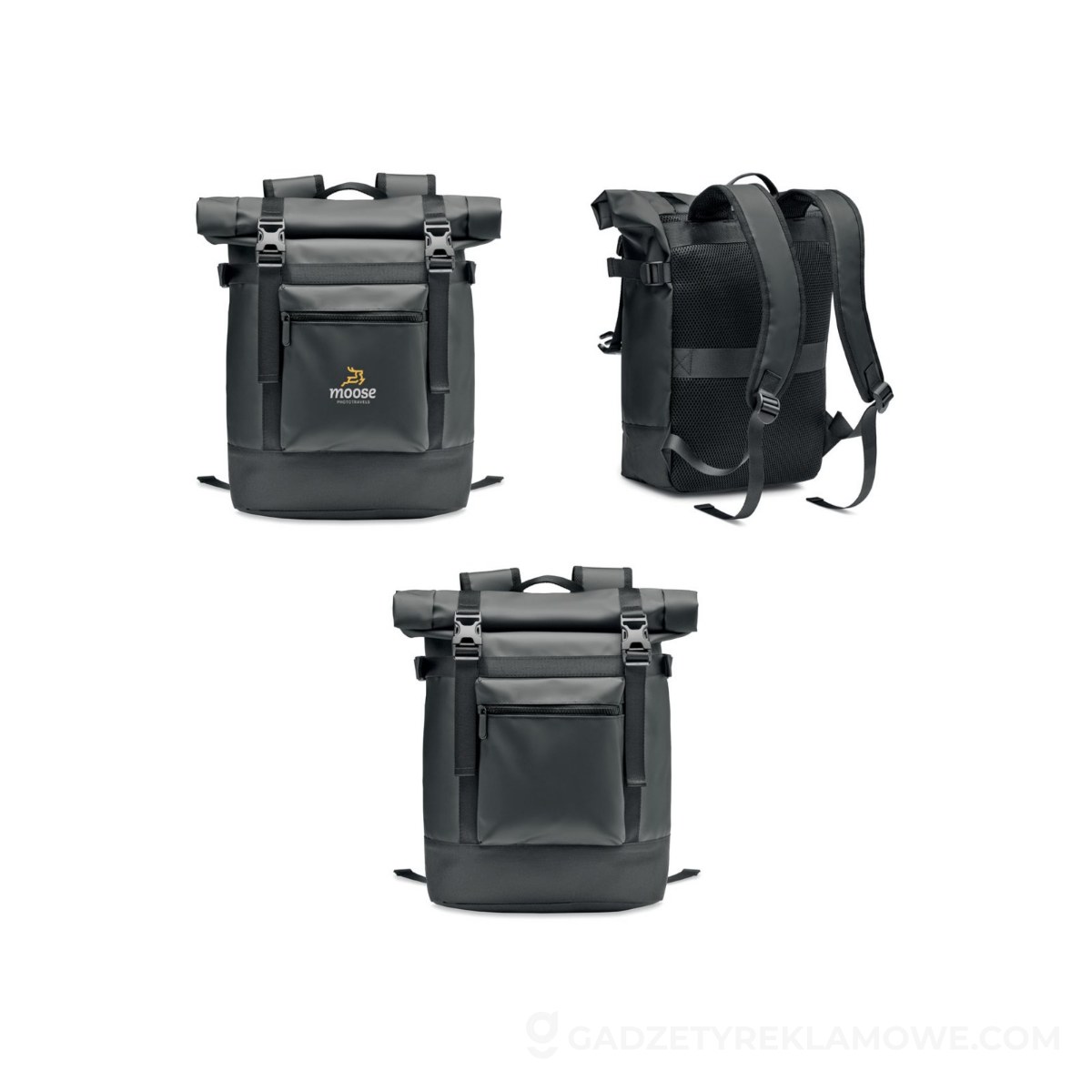 Gadżety reklamowe Jasło 9 Plecak rolltop 50C tarpaulin JAYA BAG - czarny