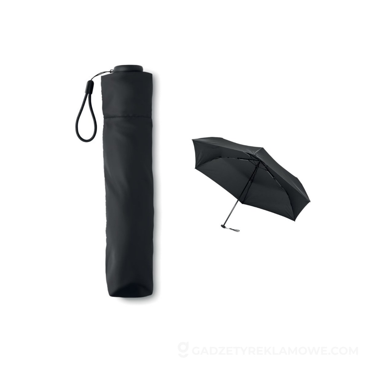 Lekki składany parasol MINIBRELLA - czarny