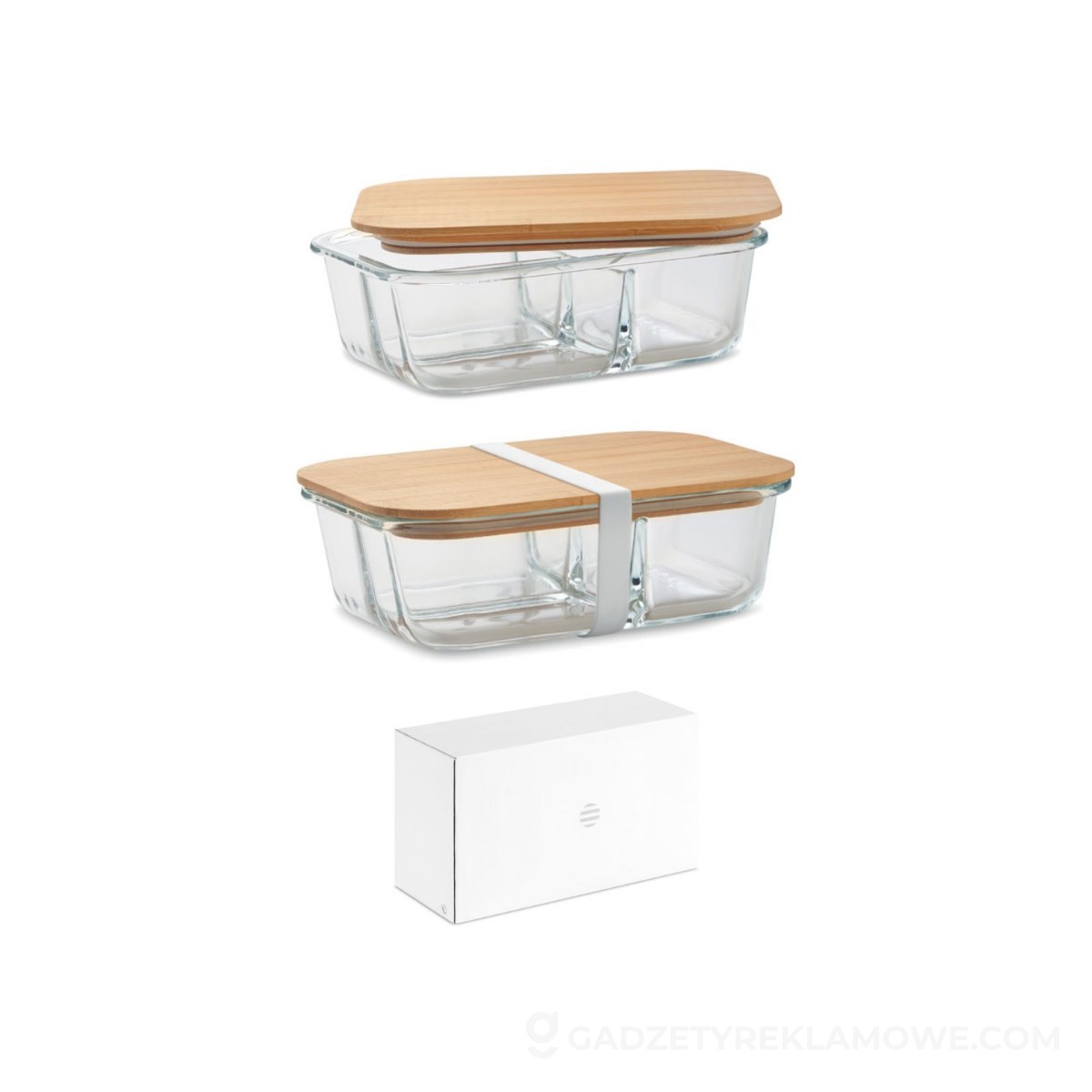Szklany lunch box z pokrywką TUNDRA 3 - przezroczysty