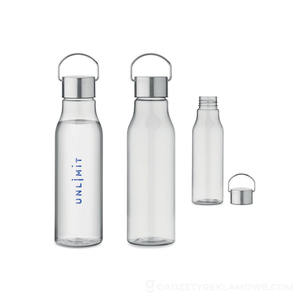 Butelka rPET z zakrętką 600 ml Vernal - przezroczysta