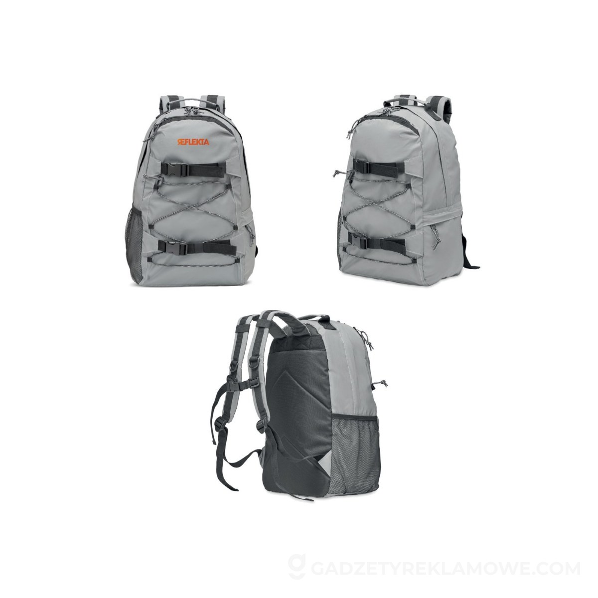 Plecak odblaskowy 190T BRIGHT SPORTBAG - srebrny