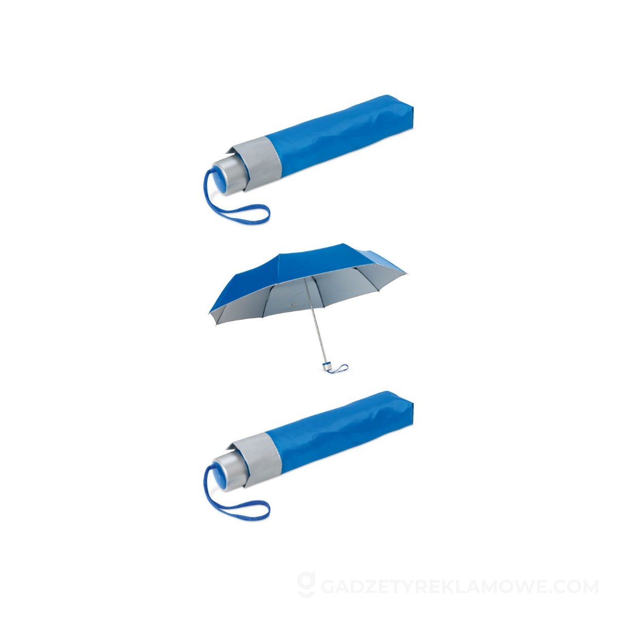 Gadżety reklamowe Zgorzelec 10 Parasol składany na 3 CARDIF - niebieski