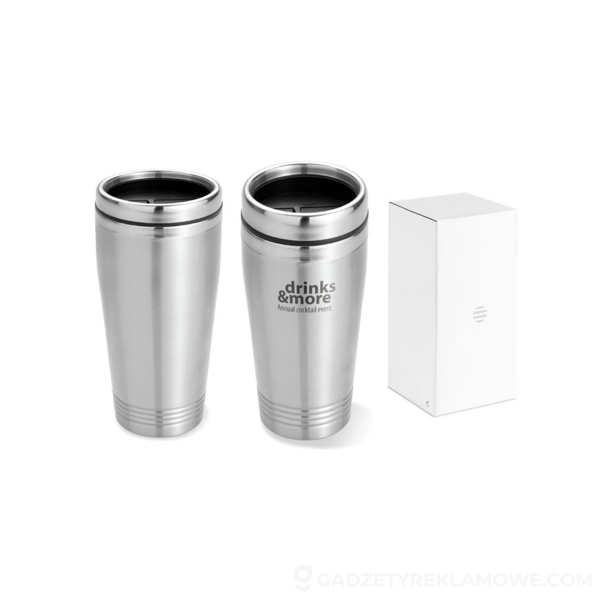 Turystyczny kubek 400ml RODEODRIVE - srebrny