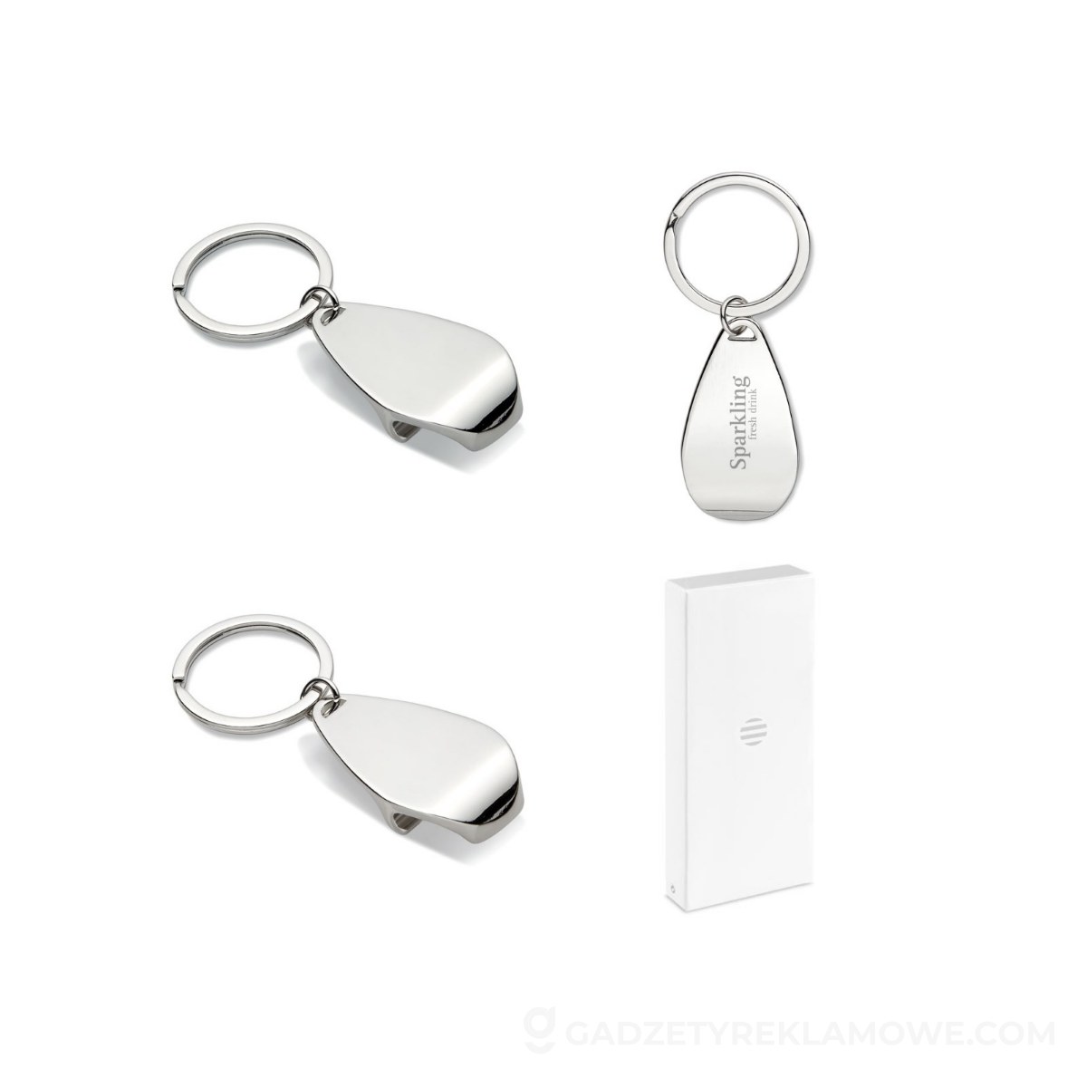 Brelok otwieracz do butelek HANDY - srebrny