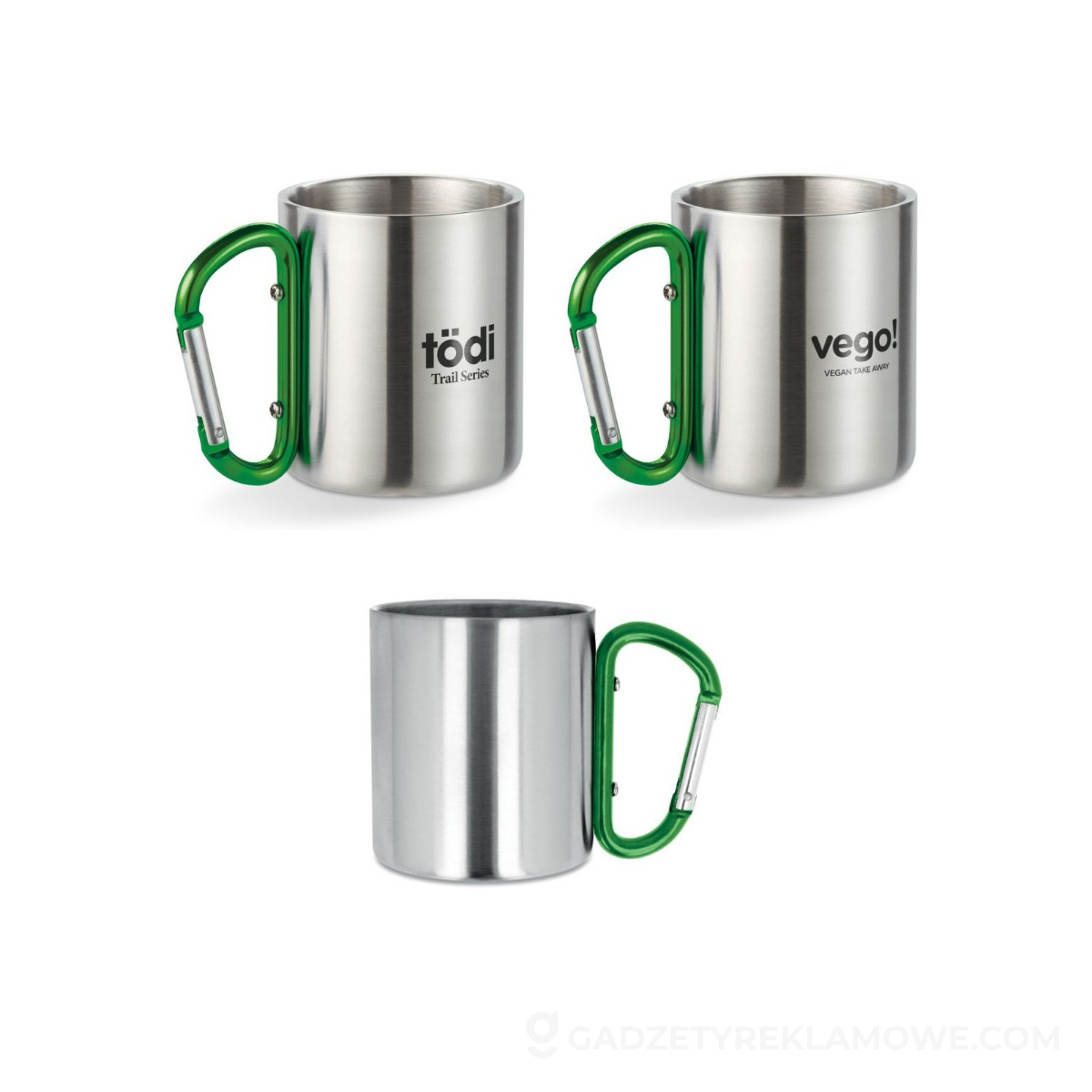 Gadżety reklamowe Puławy 12 Metalowy kubek 220ml TRUMBO - zielony