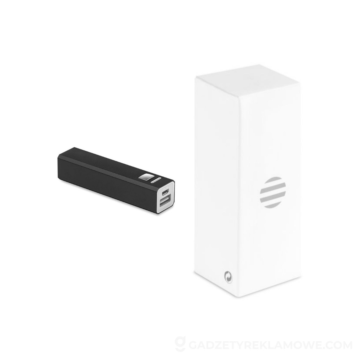 Powerbank w aluminiowej obudowie Poweralu - czarny