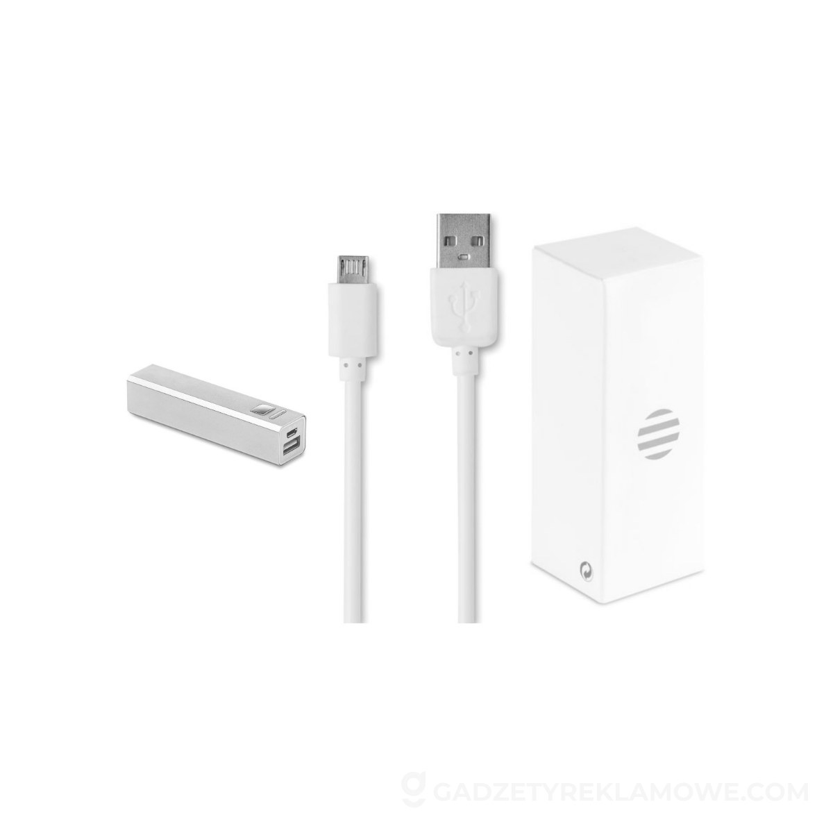 Gadżety reklamowe Świętochłowice 11 Powerbank w aluminium POWERALU - srebrny