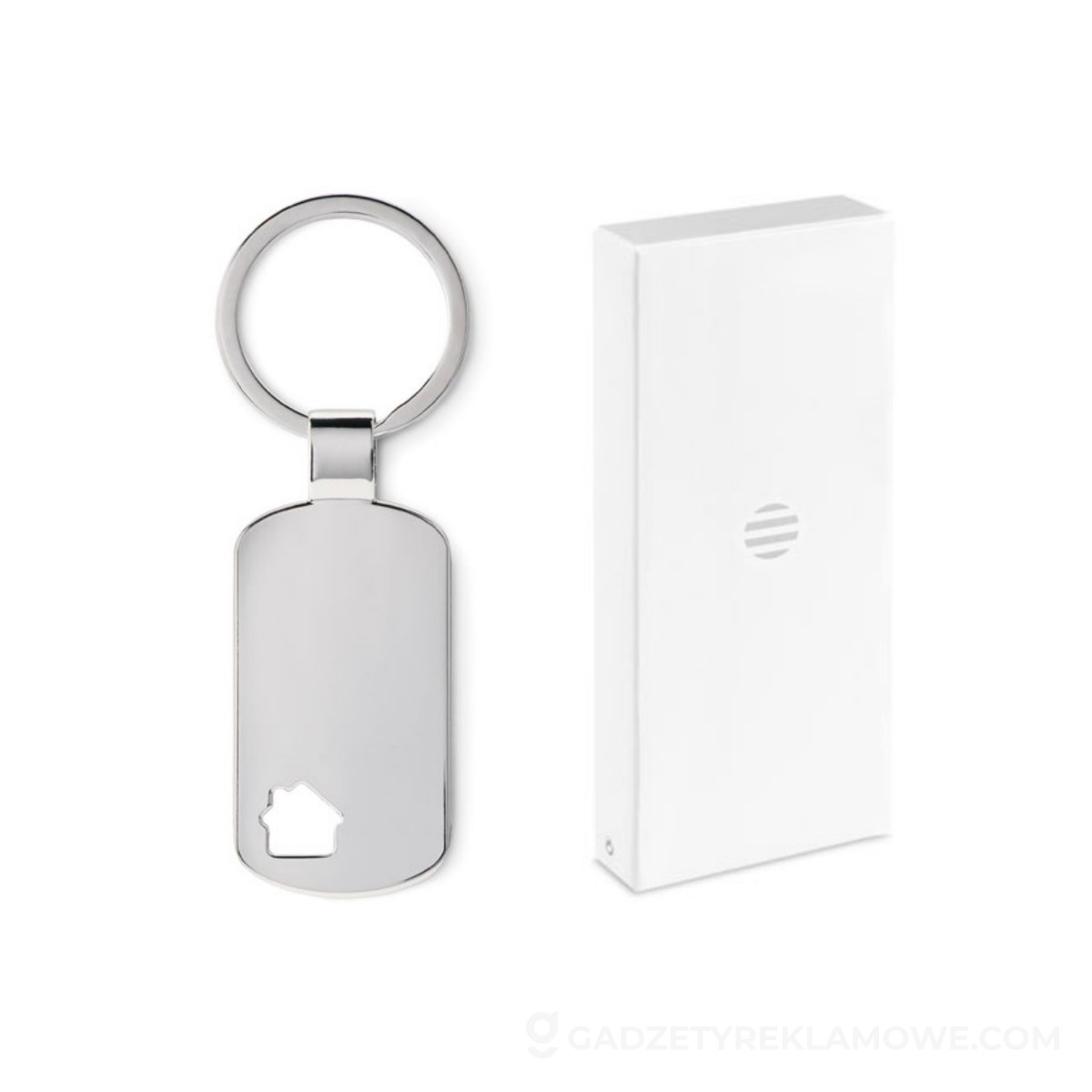 Brelok do kluczy / domek HOUSE KEY - srebrny