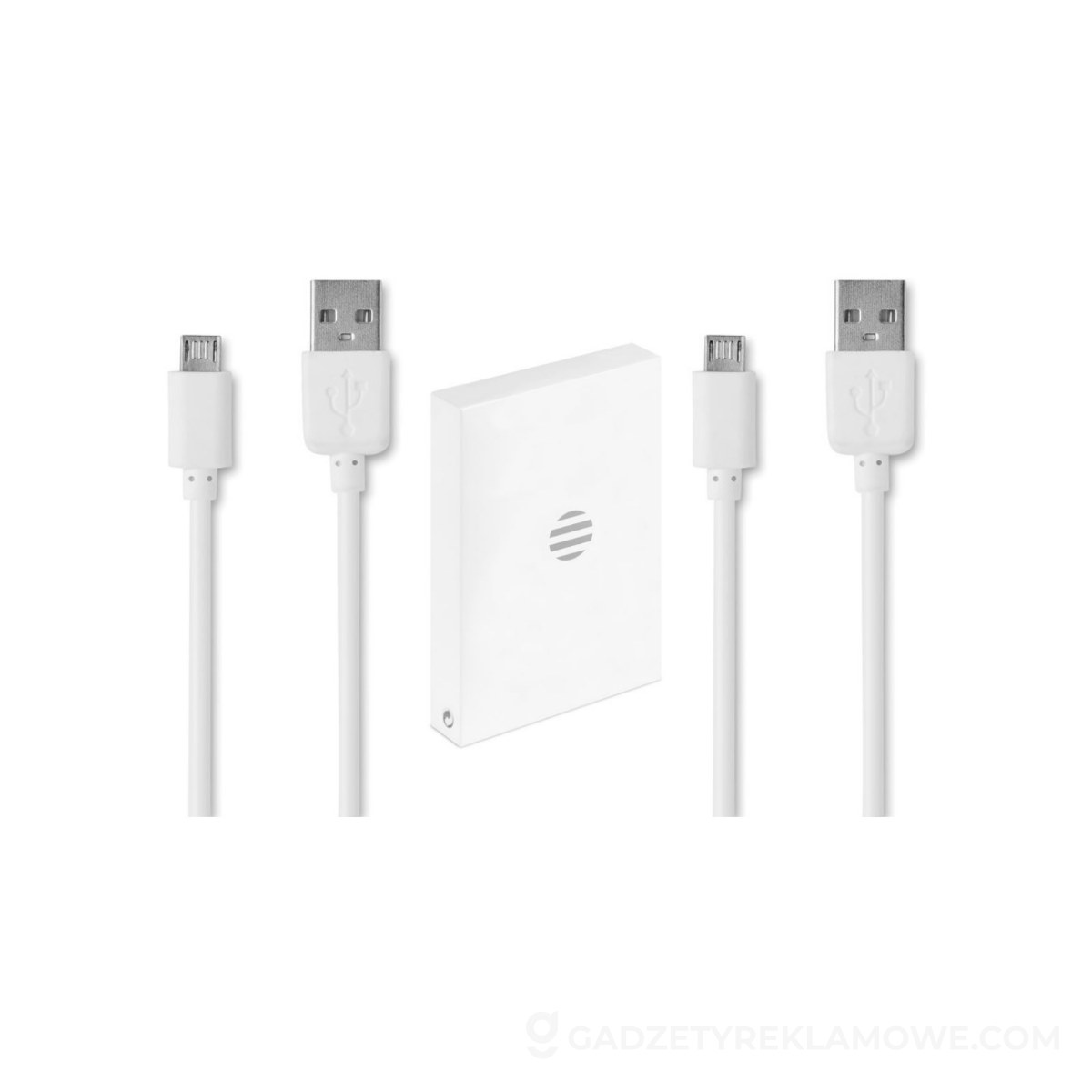 Płaski Powerbank 4000mAh POWERFLAT - srebrny