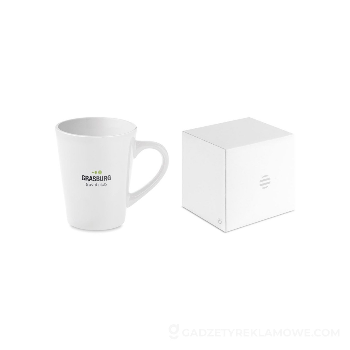 Gadżety reklamowe Płock 12 Kubek ceramiczny 180ml TAZA - biały