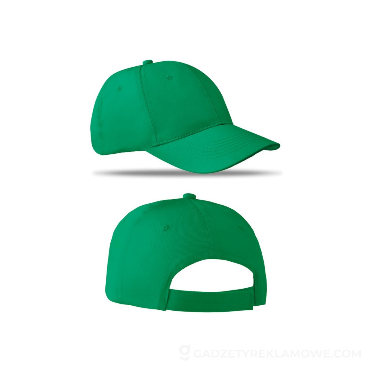 Gadżety reklamowe Legnica 4 Czapka baseballowa 6 paneli BASIE - zielona