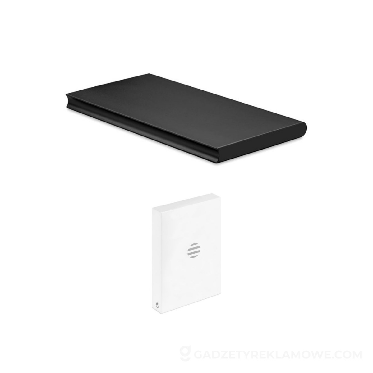 Gadżety reklamowe Wejherowo 6 Power bank 8000mAh POWERFLAT8 - czarny