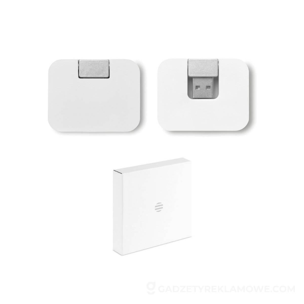 Hub USB 4 porty SQUARE - biały