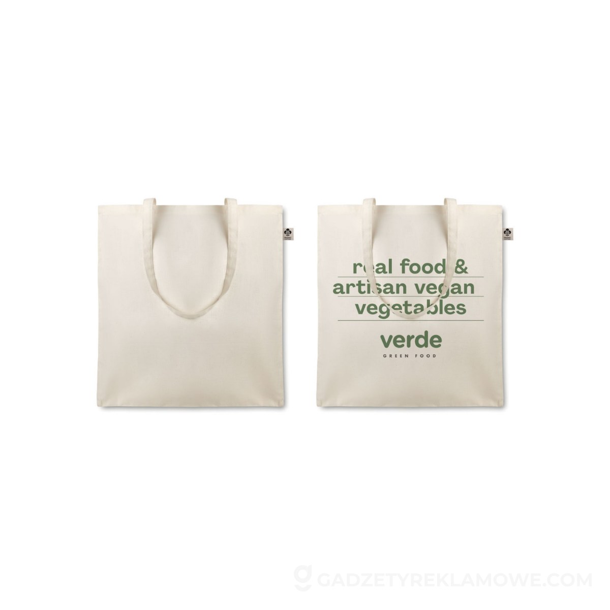 Gadżety reklamowe Żory 4 Organiczna torba na zakupy ORGANIC COTTONEL - beżowa
