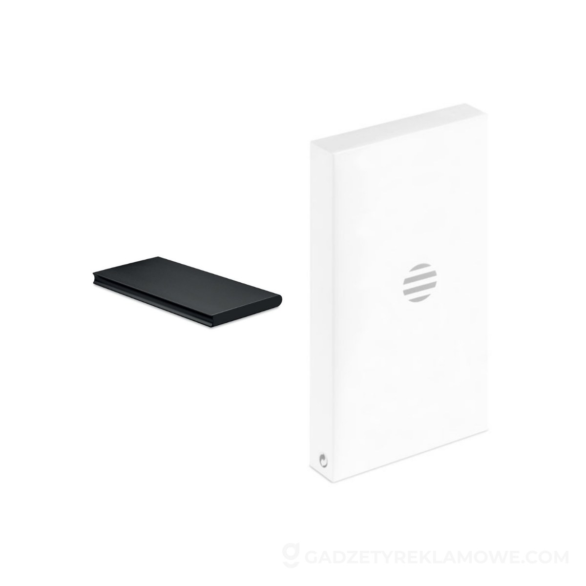 Solarny power bank 8000 mAh SOLAR POWERFLAT - czarny