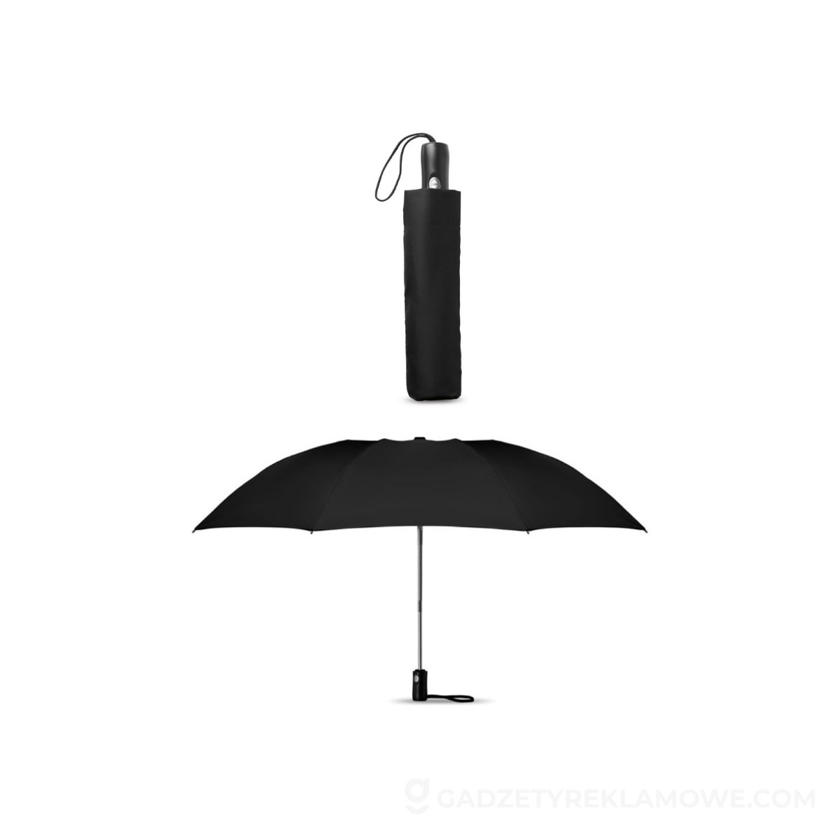 Składany odwrócony parasol DUNDEE FOLDABLE - czarny