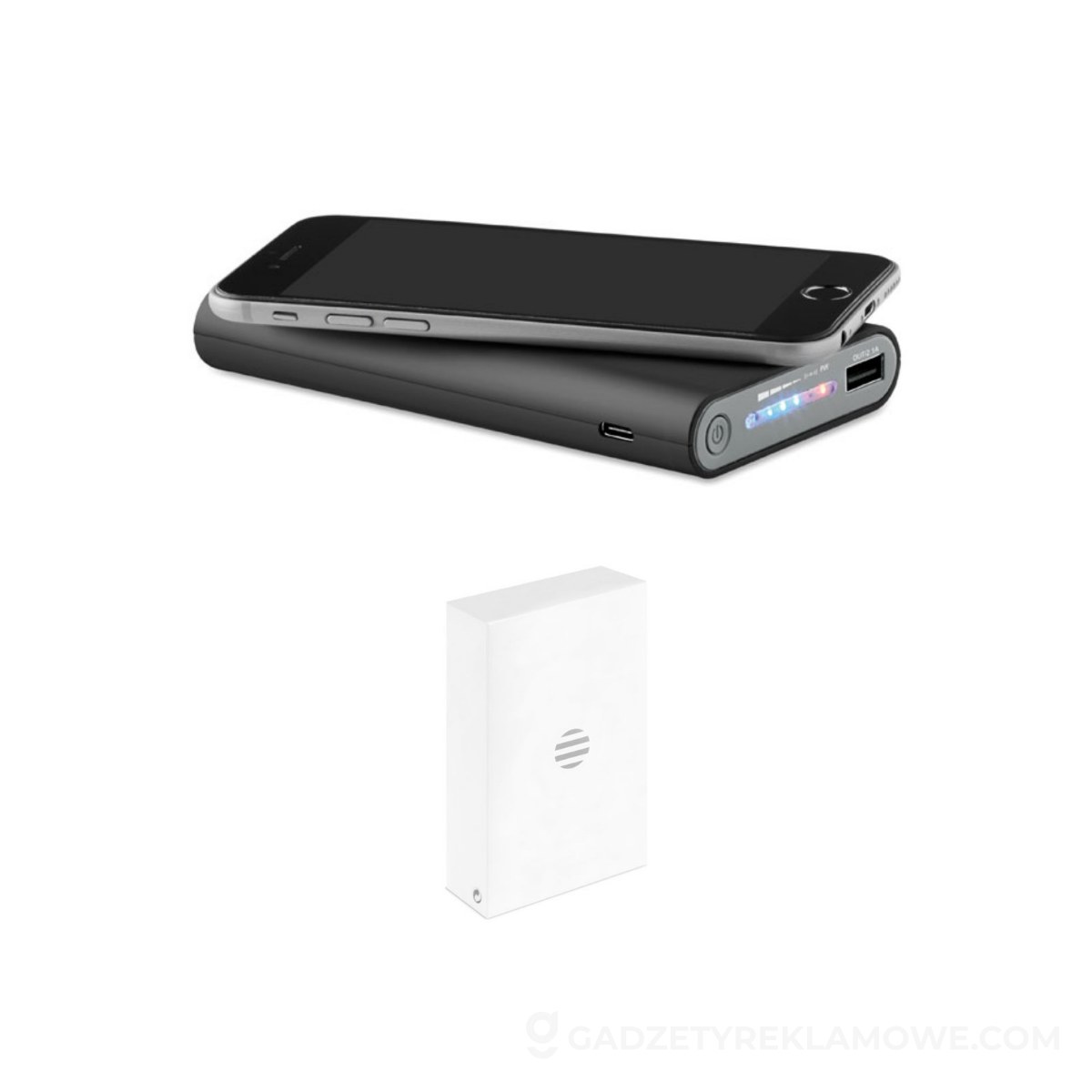 Gadżety reklamowe Oława 10 Powerbank VIGOR - czarny