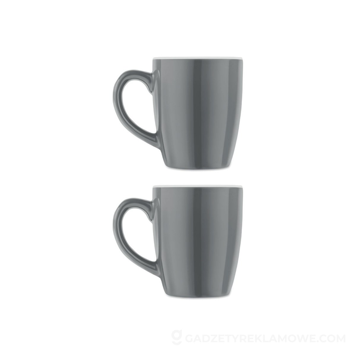 Kolorowy kubek ceramiczny COLOUR TRENT - szary