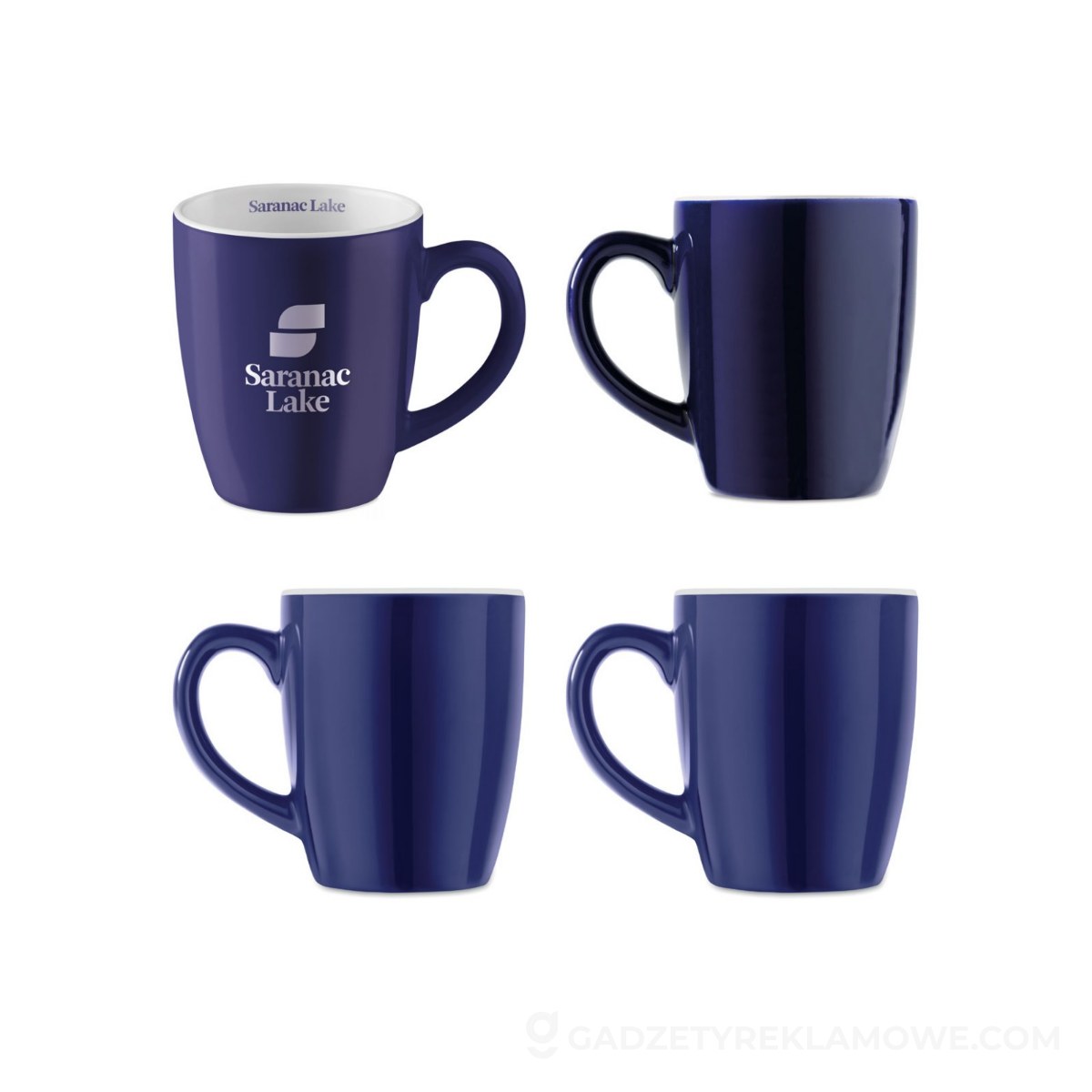 Kolorowy kubek ceramiczny COLOUR TRENT - ciemnogranatowy