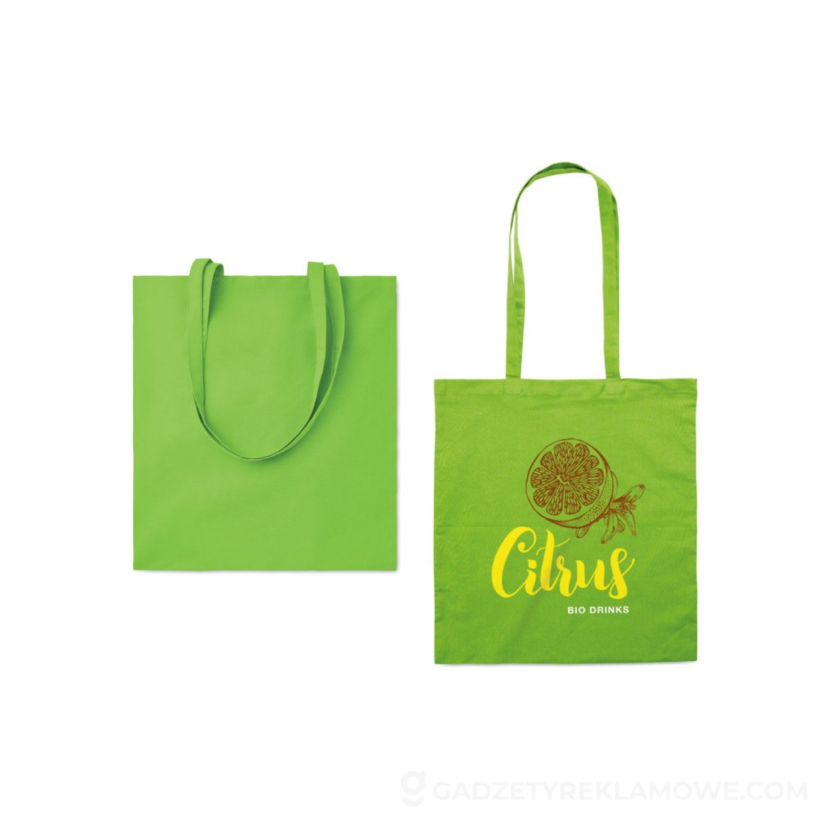 Gadżety reklamowe Warszawa 12 Torba na zakupy COTTONEL COLOUR + - limonkowa