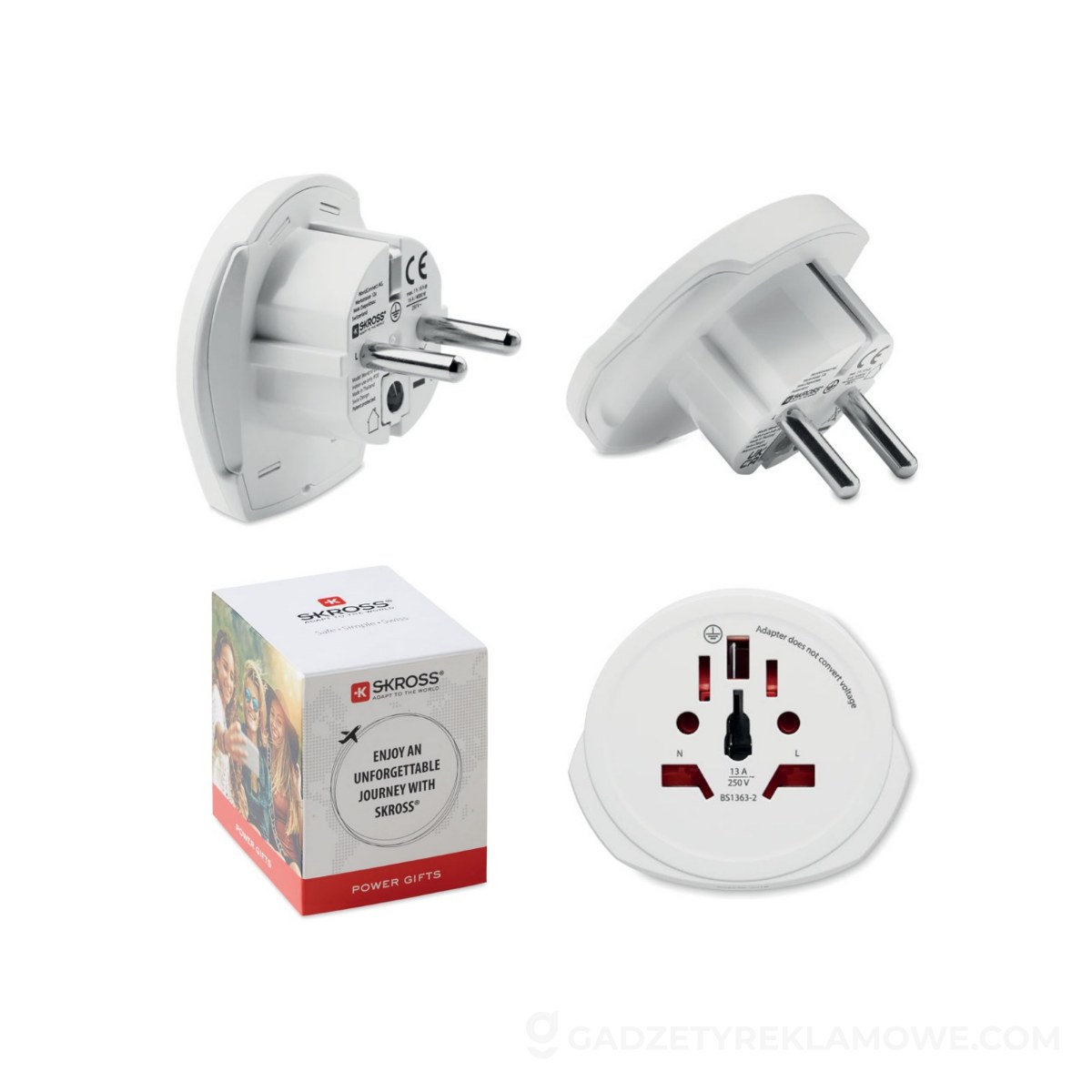 Adapter podróżny SKROSS - biały