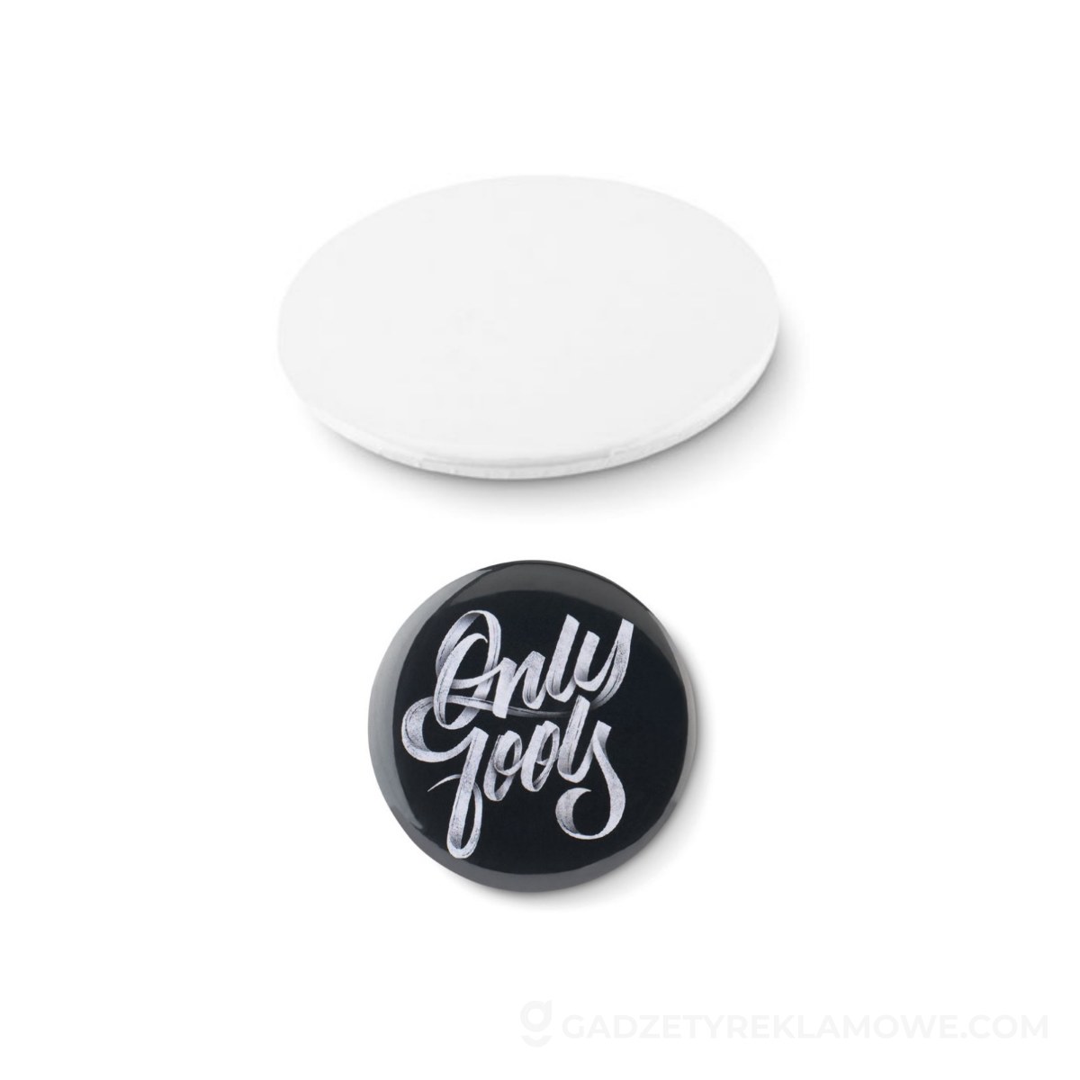 Przypinka button PIN - srebrna