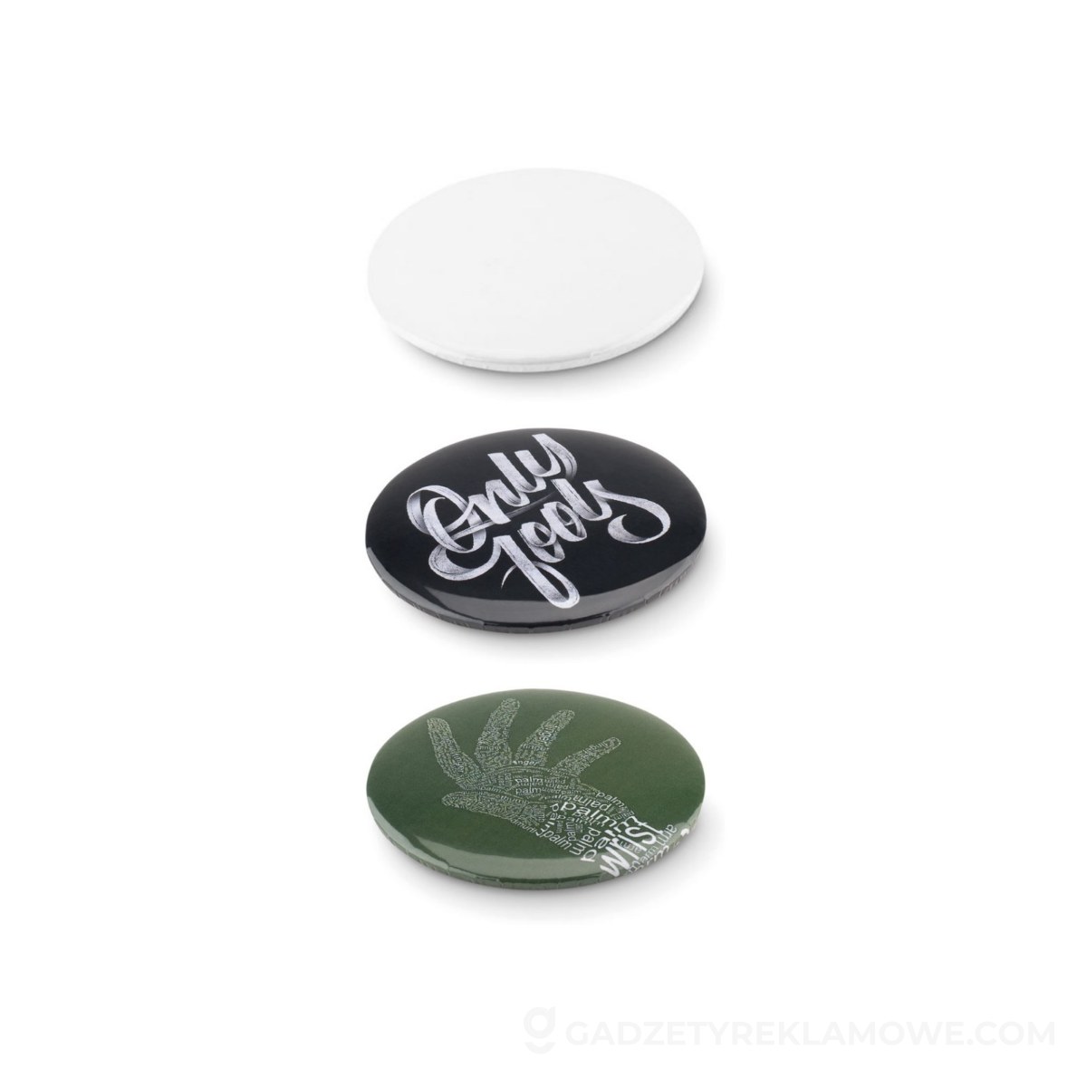 Lusterko button MIRROR - srebrne