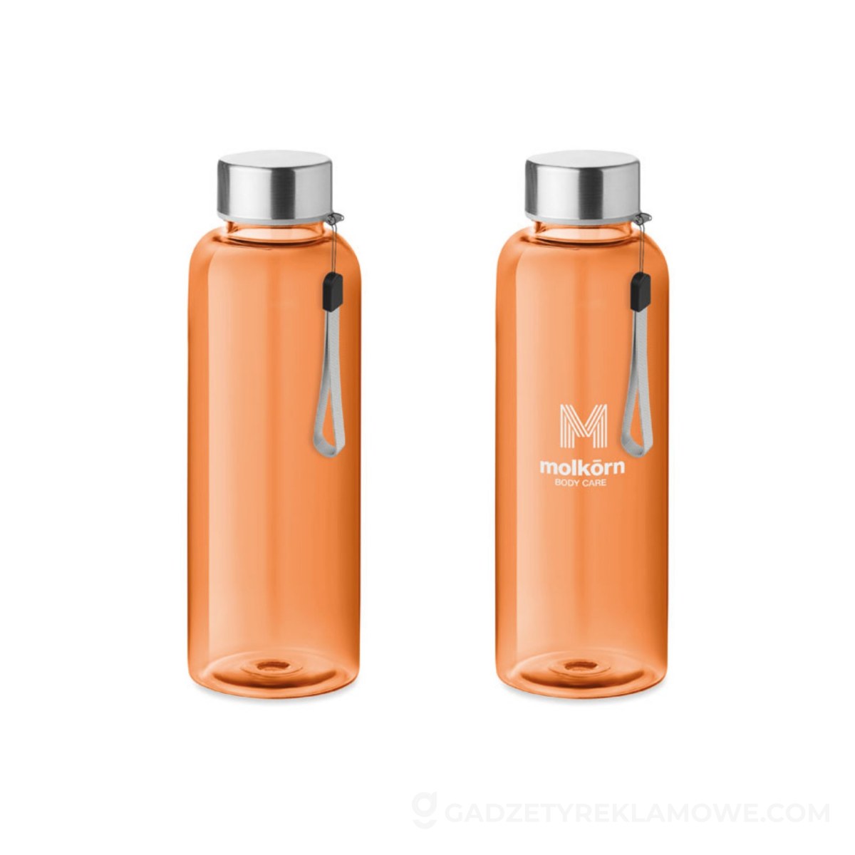 Gadżety reklamowe Szczecinek 3 Butelka z tritanu 500ml UTAH - przezroczysta pomarańczowa