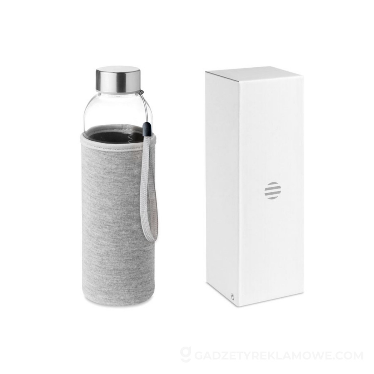 Butelka szklana 500ml UTAH GLASS - szara