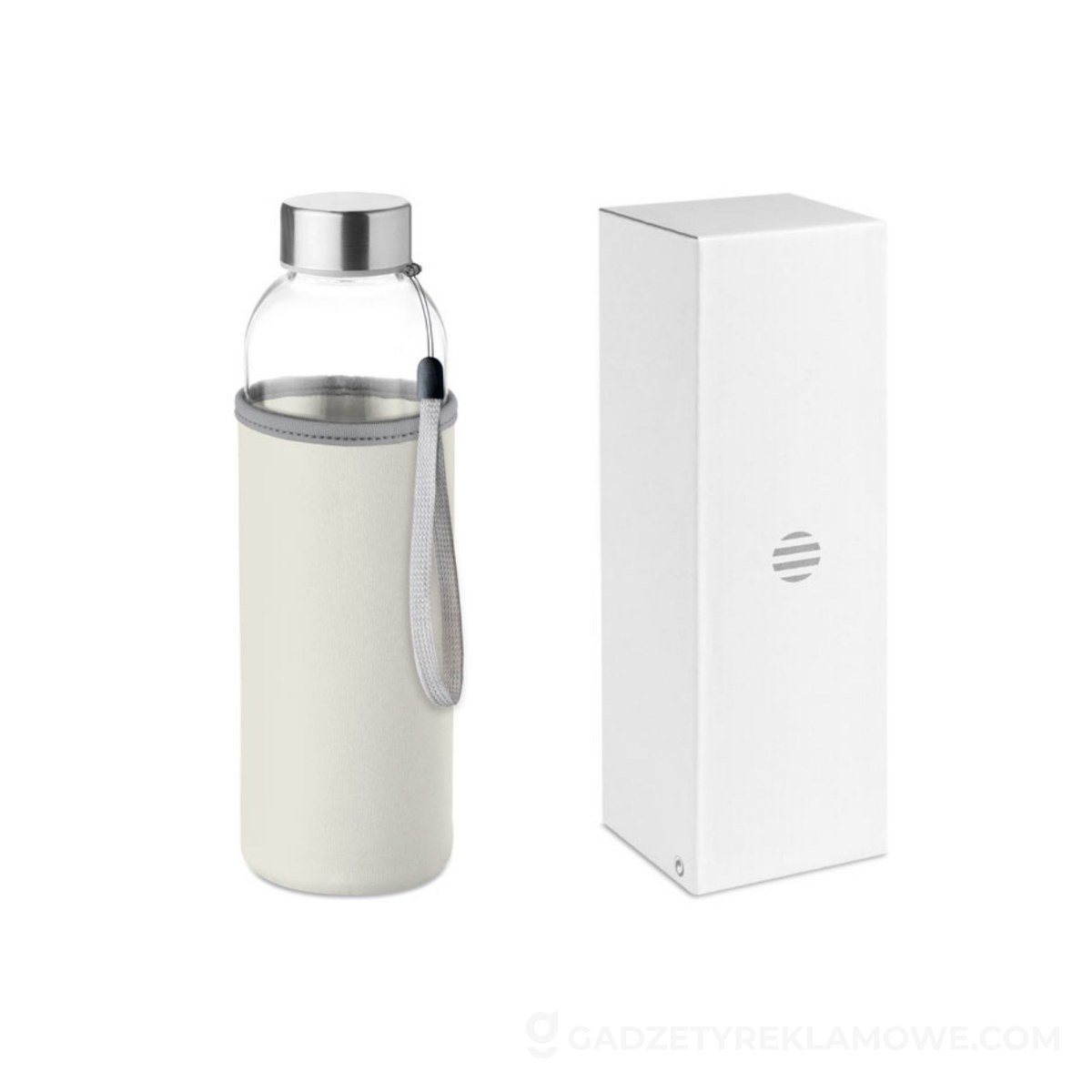Butelka szklana 500ml UTAH GLASS - beżowa