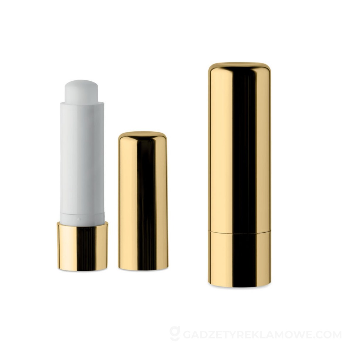 Gadżety reklamowe dla branży beauty – co zachwyci klientów? 11 Balsam do ust UV GLOSS - złoty