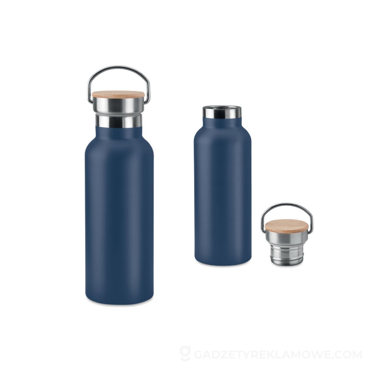 Gadżety reklamowe Gniezno 10 Butelka 500ml HELSINKI - ciemnogranatowa