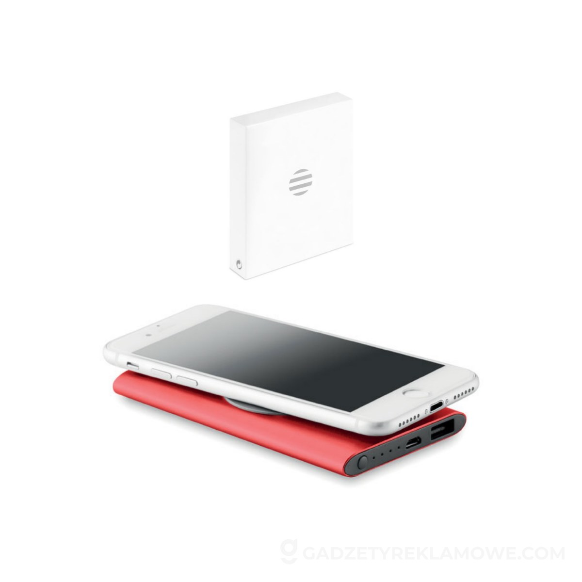 Powerbank bezprzewodowy Power&Wireless - czerwony