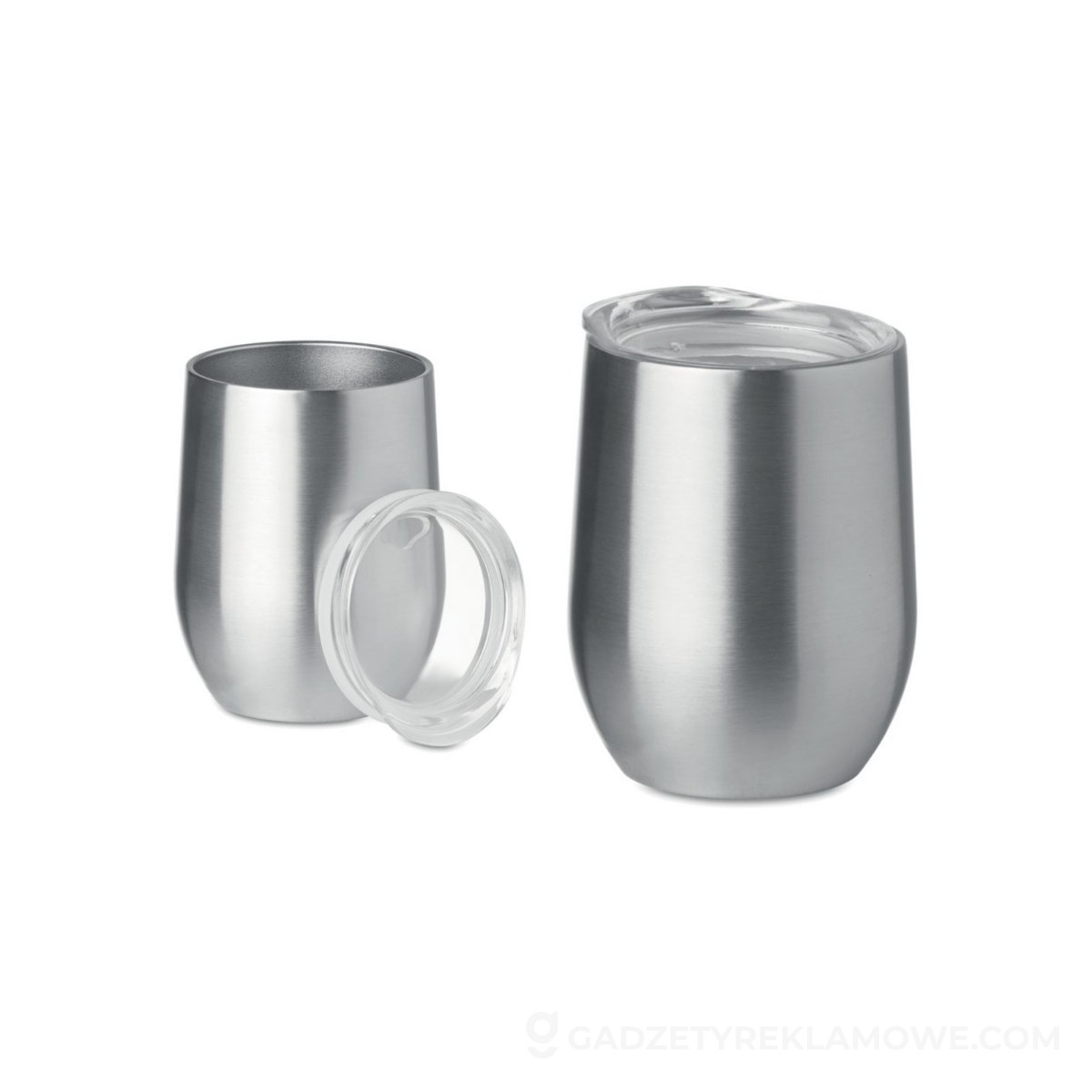 Gadżety reklamowe Nowy Targ 5 Kubek 300ml CHIN CHIN - srebrny