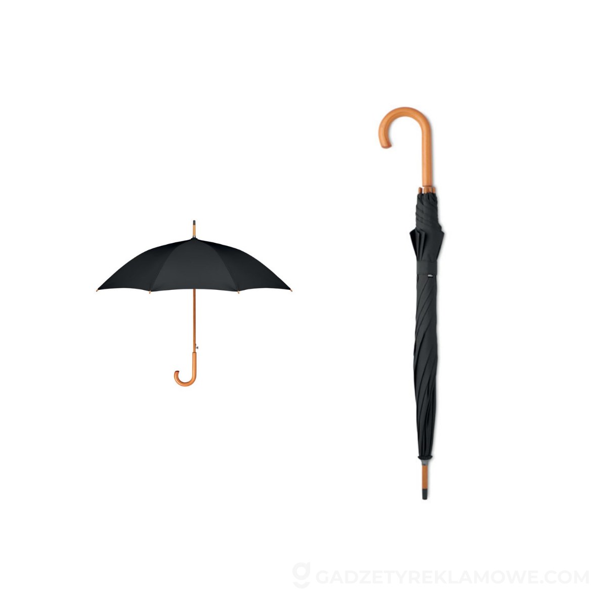 Parasol RPET CUMULI RPET - czarny