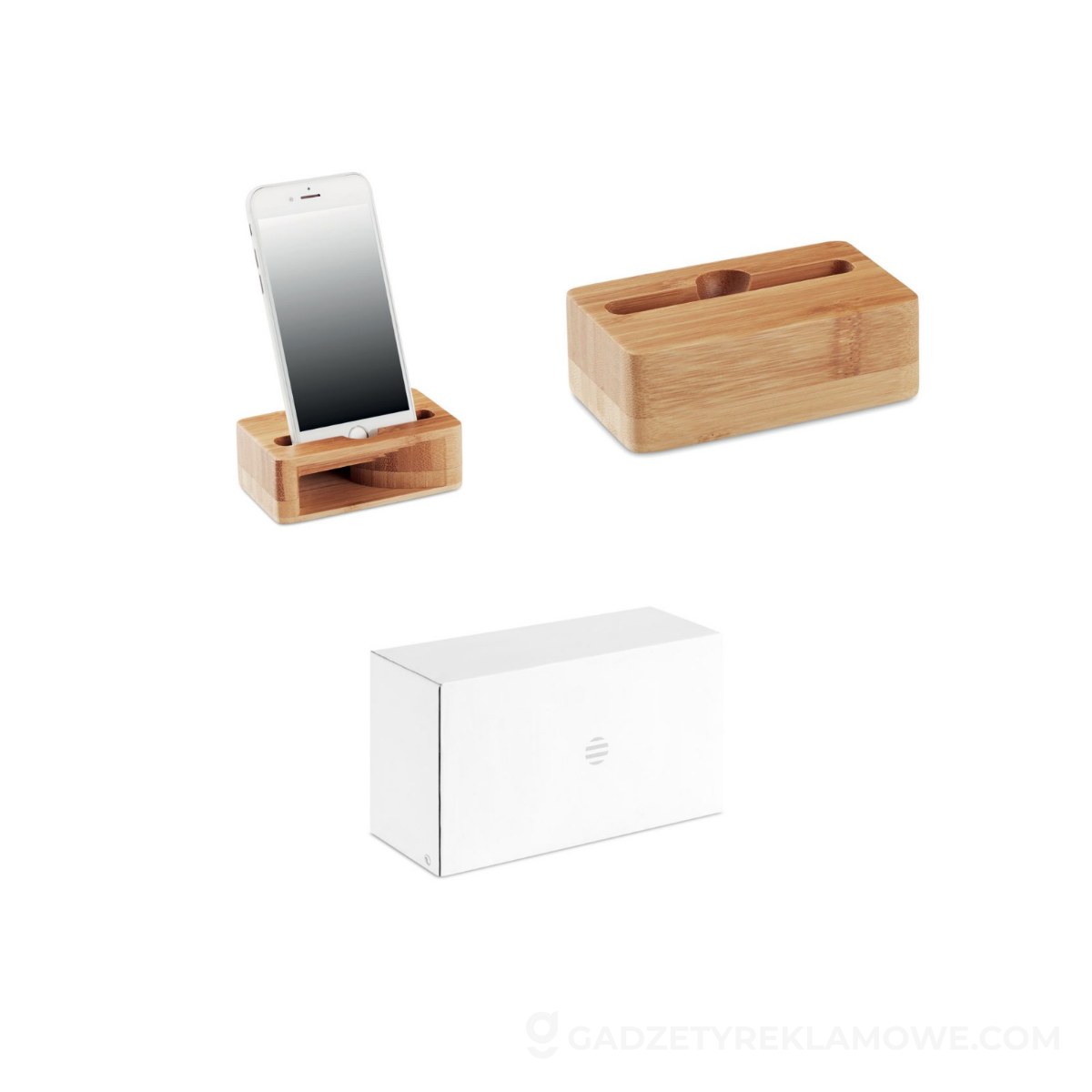 Stojak na smartfon CARACOL - drewniany