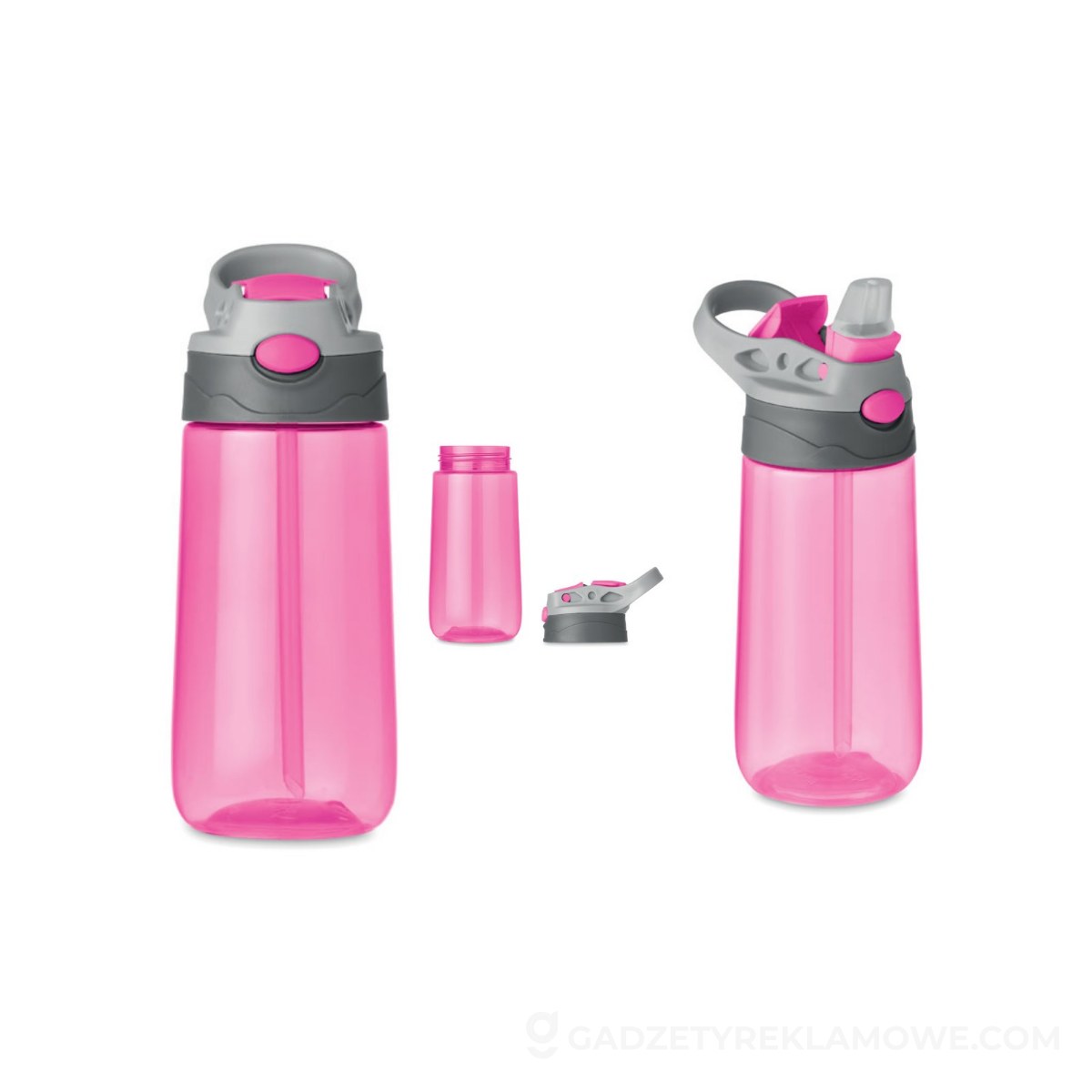 Butelka Tritan ™ 450 ml SHIKU - przezroczysta różowa
