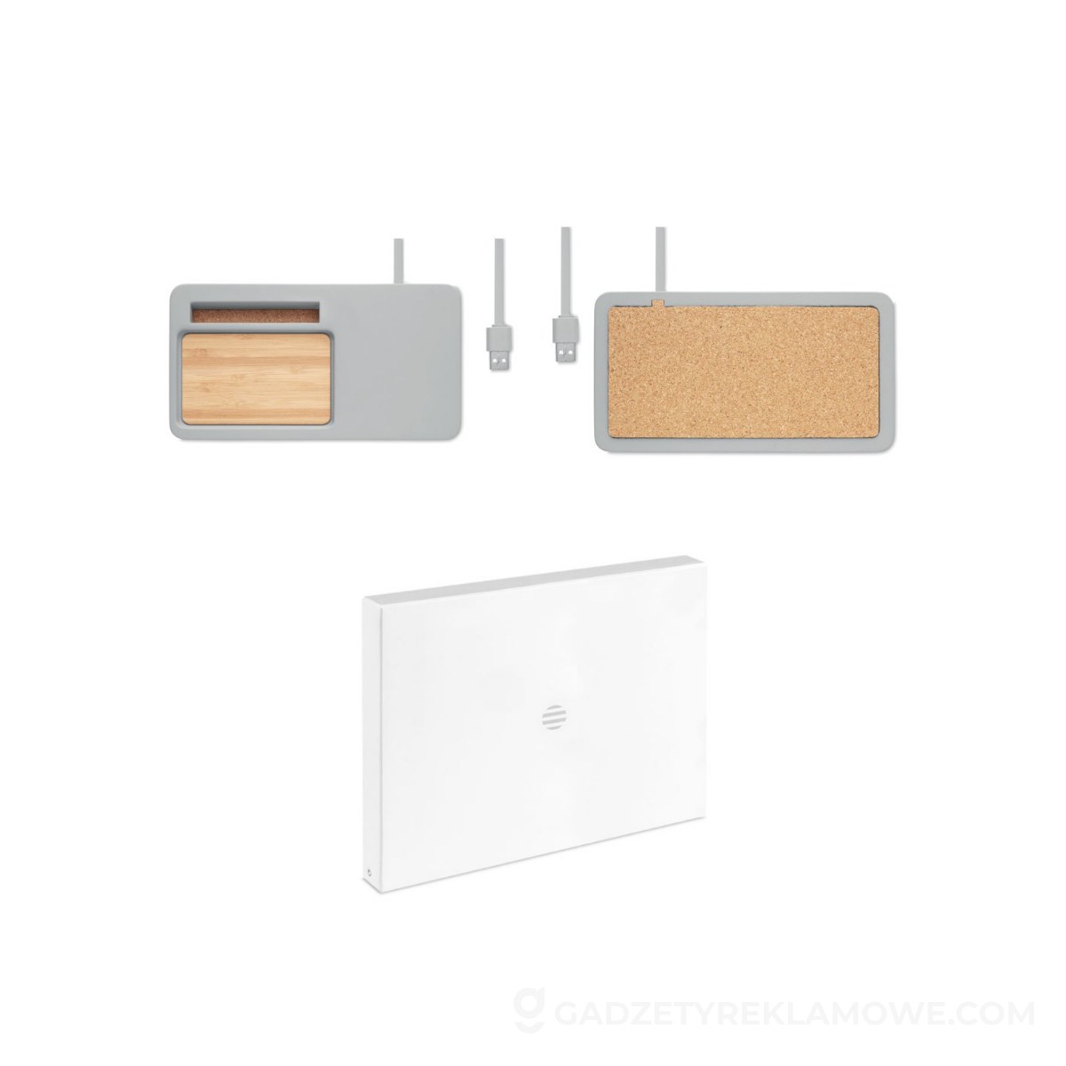 MO9917-07-wariantu-watermark Organizer z ładowarką VIANA DESK - szary