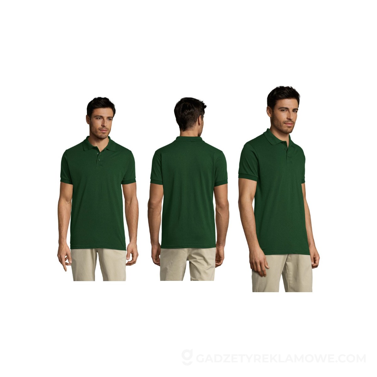 S00571-BO-XXL-wariantu-watermark PRIME Męskie polo 200g PRIME MEN - Ciemno-Zielone - XXL