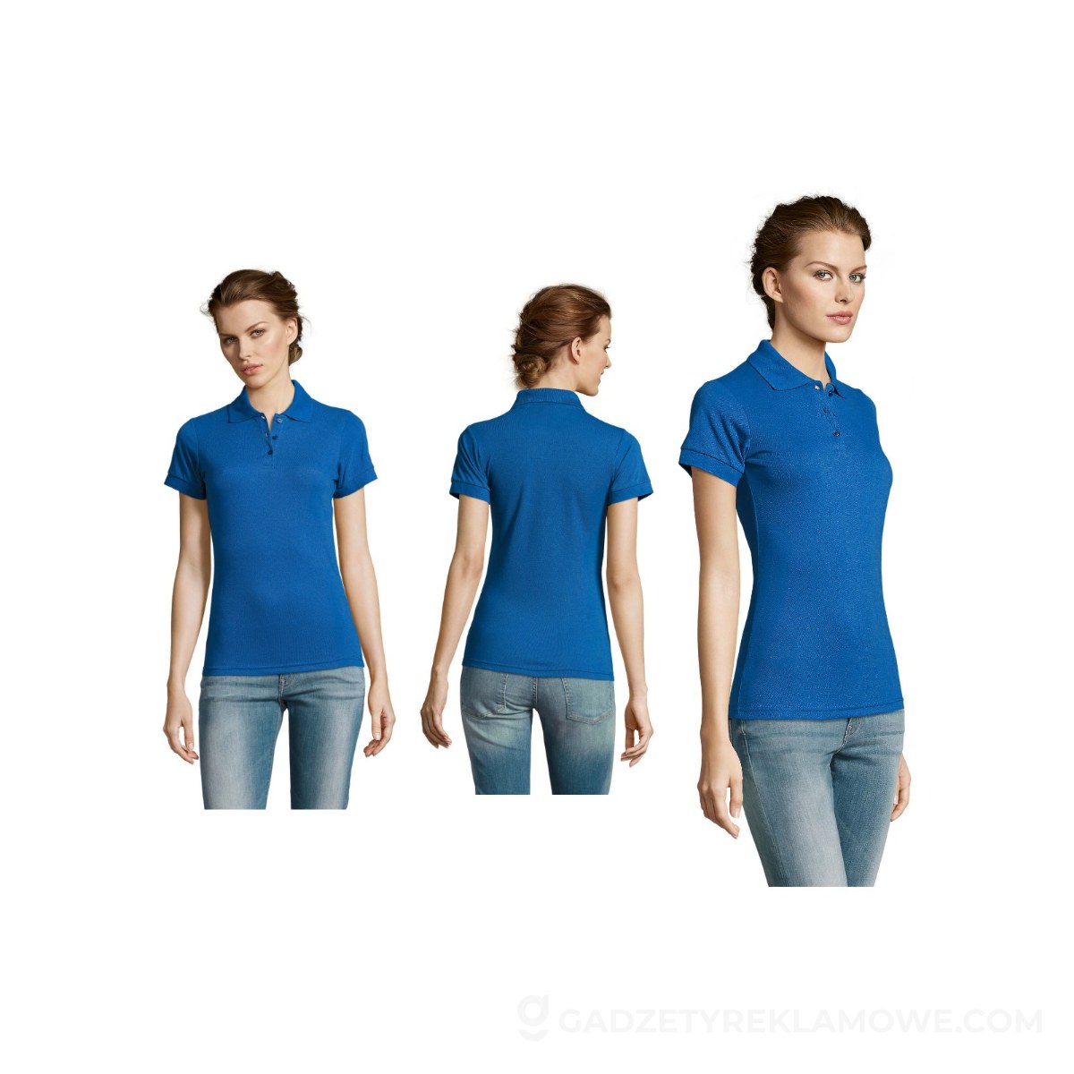 PRIME Damskie POLO 200g PRIME WOMEN - Niebieskie - 3XL