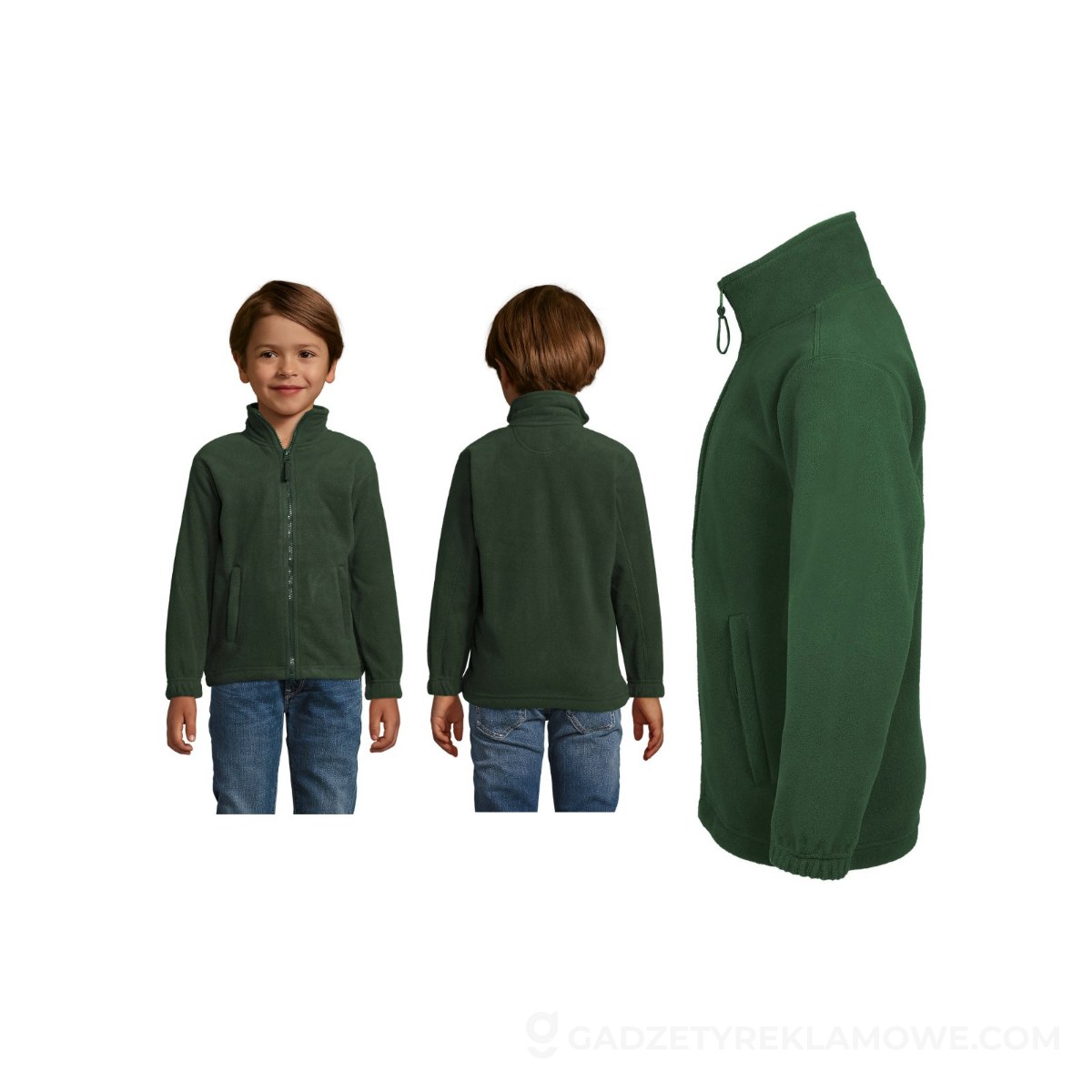 NORTH Dziecięcy polar 300g NORTH KIDS - Zielony - 4XL