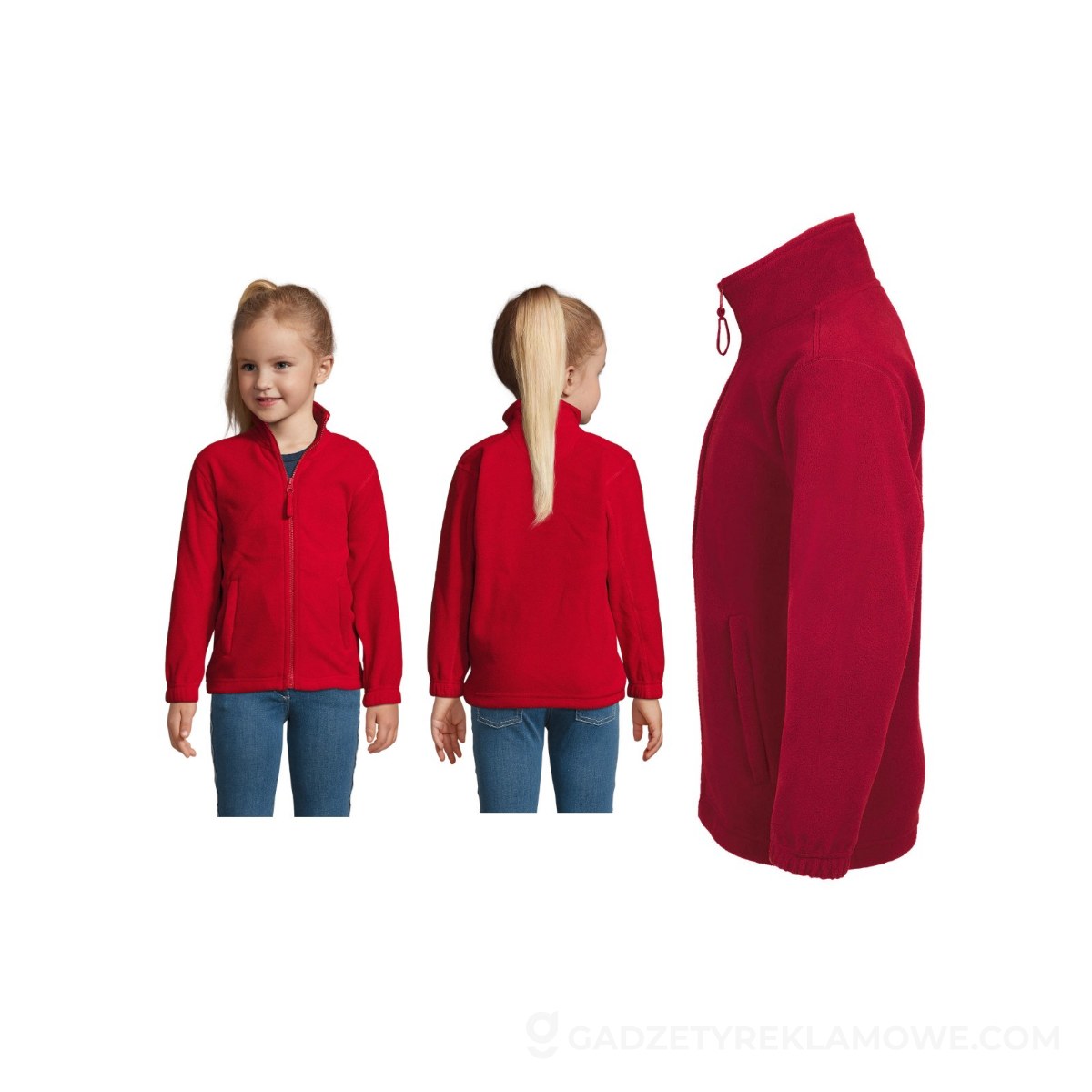 NORTH Dziecięcy polar 300g NORTH KIDS - Czerwony - L
