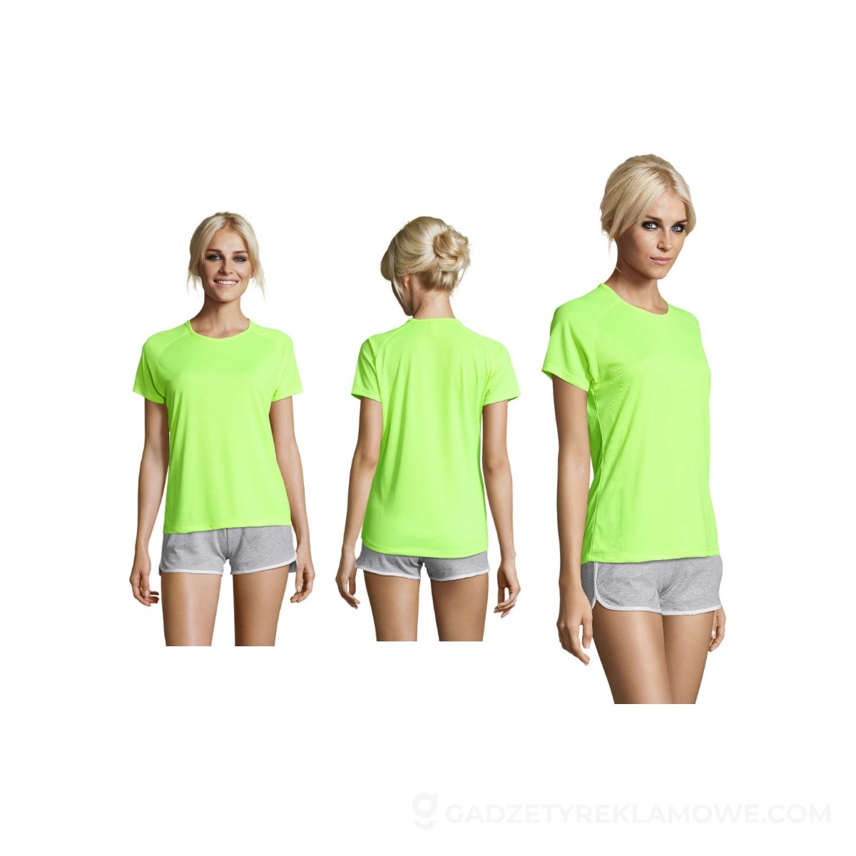 SPORTY Damski T-Shirt 140g SPORTY WOMEN - Neon Yellow - M