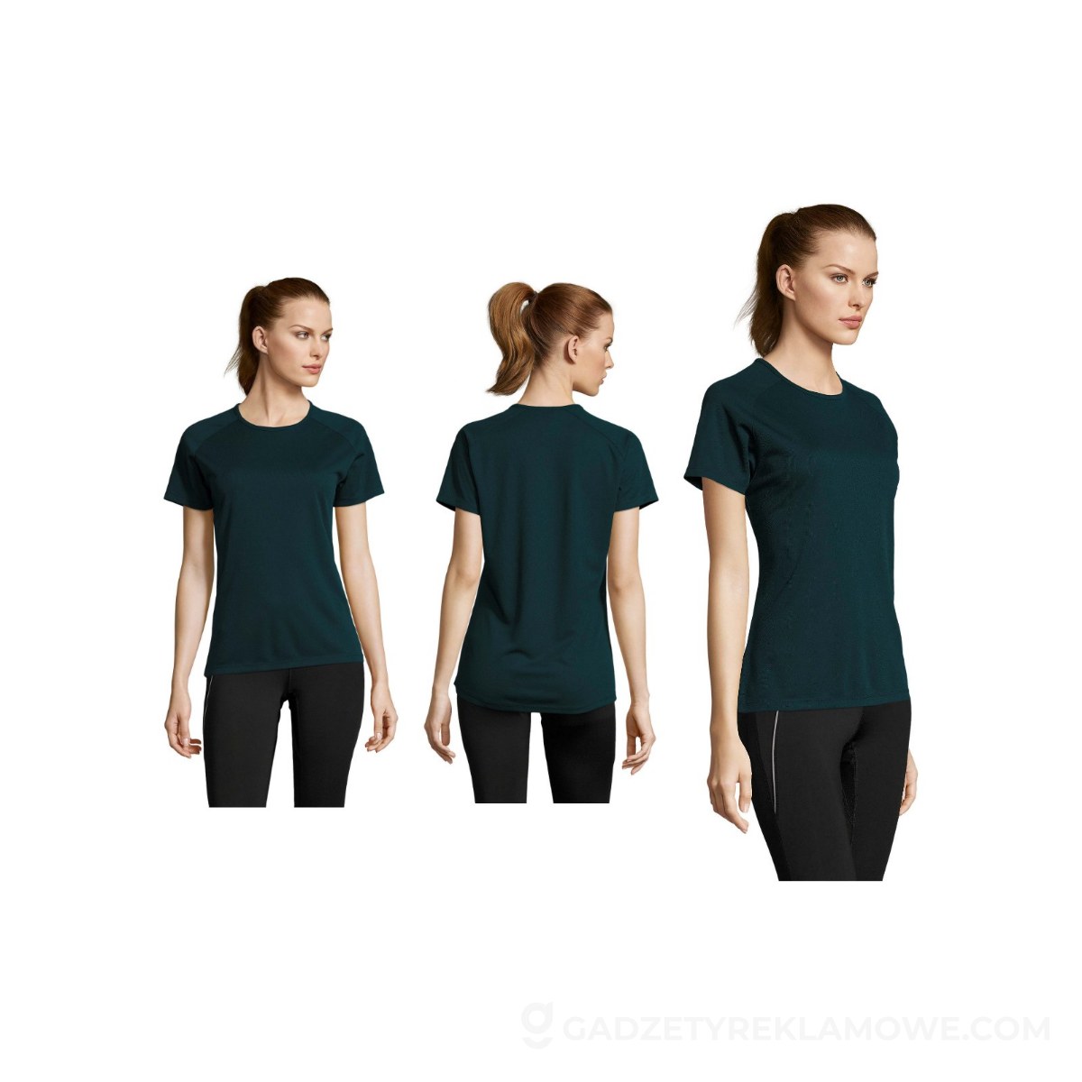 SPORTY Damski T-Shirt 140g SPORTY WOMEN - Błękit Naftowy - XXL