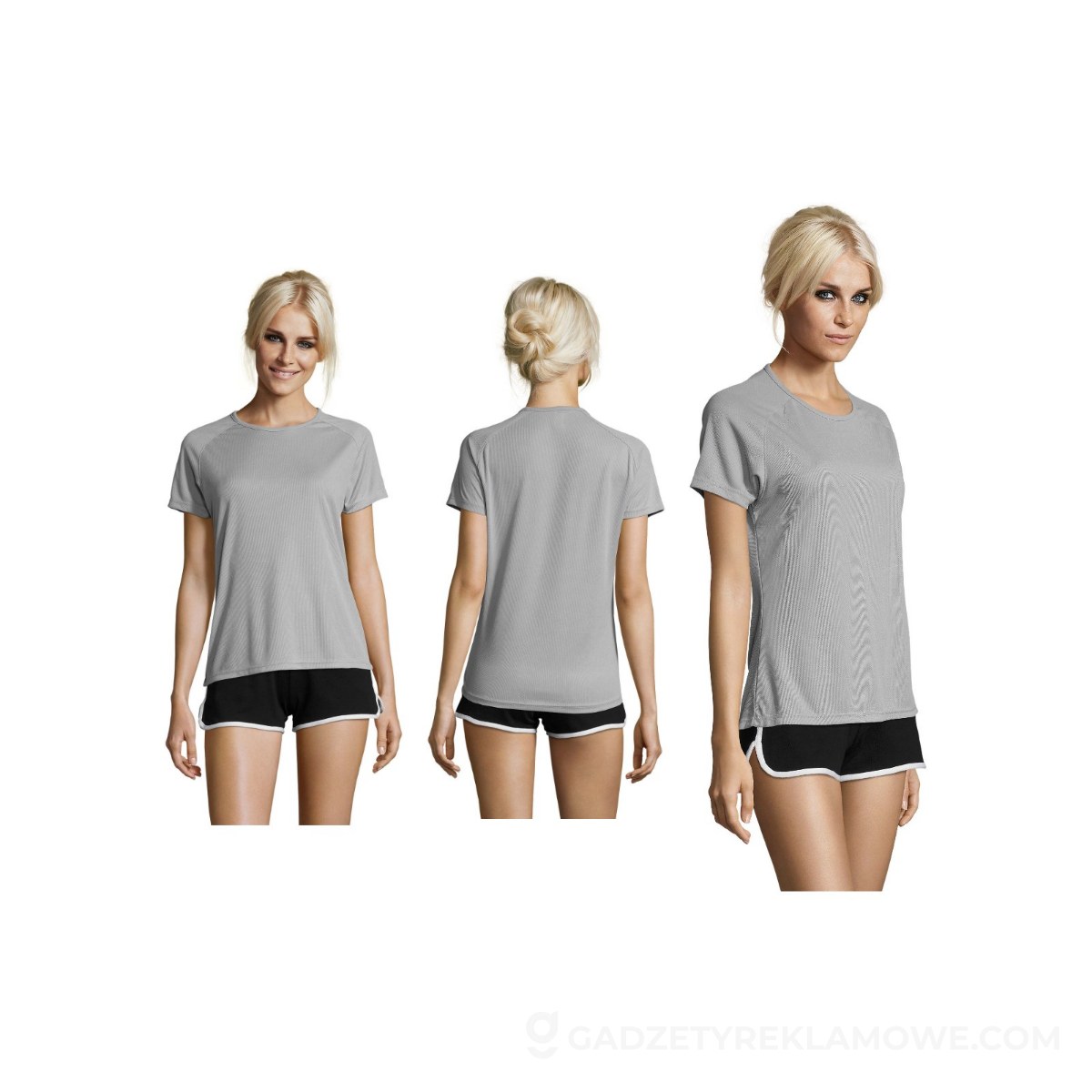 SPORTY Damski T-Shirt 140g SPORTY WOMEN - Pure Grey - S